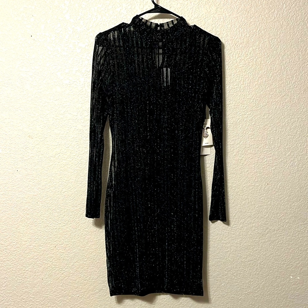 Iris Women’s Long Sleeve Ribbed, Lined, Sparkly Dress.